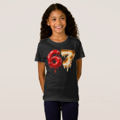 67 - 6 7 - シックス セブン ミーム Tシャツ (正面フル)