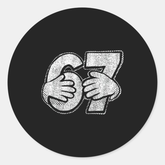 67 6 7 ハンズ コミック スタイル ラウンドシール (正面)