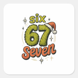 67, 6-7 ミーム, 6 7 ジョーク, 67 クリスマス スクエアシール