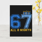 67 All 8 Nights Hanukkah Jewish Chanukah Six Seven カード (黄色い花)