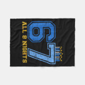 67 All 8 Nights Hanukkah Jewish Chanukah Six Seven フリースブランケット (正面(横))