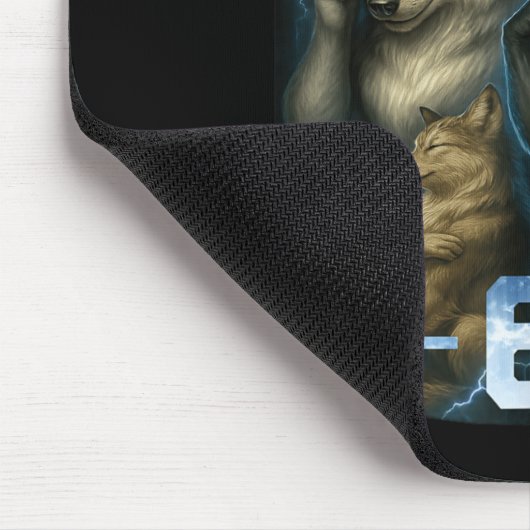 67 Alpha Wolf Meme Funny Graphic Tee Six Seven Hum マウスパッド (コーナー)