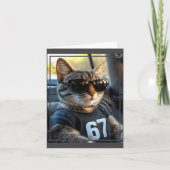 67 And Still Cool Funny Birthday Meme Cat  カード (正面)