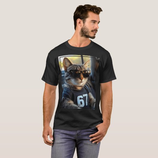 67 And Still Cool Funny Birthday Meme Cat  Tシャツ (正面フル)