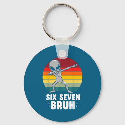 67 Animals Funny 67 Brainrot Youth Kids Alien 67  キーホルダー (正面)