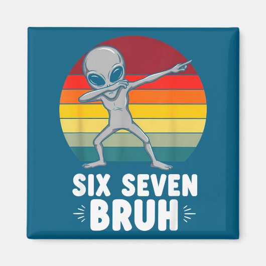 67 Animals Funny 67 Brainrot Youth Kids Alien 67  マグネット (正面)