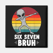 67 Animals Funny 67 Brainrot Youth Kids Alien 67  マグネット (正面)