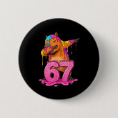 67 Animals Funny 67 Brainrot Youth Kids Capybara 6 缶バッジ (正面)