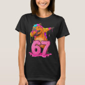 67 Animals Funny 67 Brainrot Youth Kids Capybara 6 Tシャツ (正面)