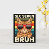 67 Animals Funny 67 Brainrot Youth Kids Cat 67  カード (黄色い花)