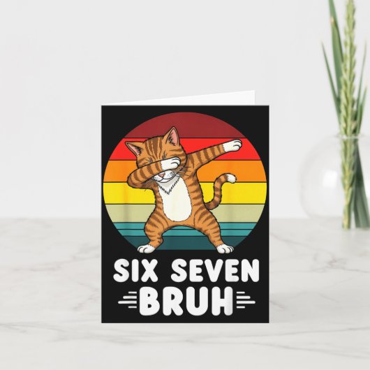 67 Animals Funny 67 Brainrot Youth Kids Cat 67  カード (正面)