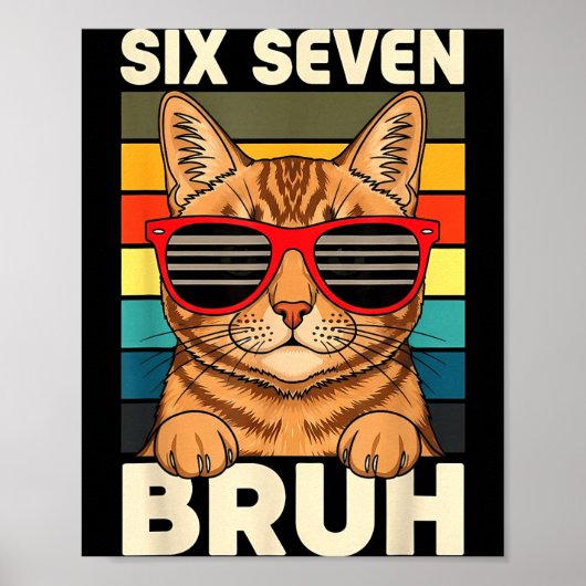 67 Animals Funny 67 Brainrot Youth Kids Cat 67  ポスター (正面)