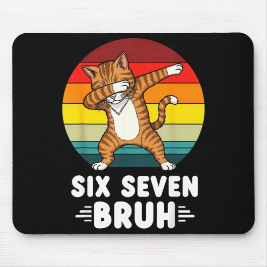 67 Animals Funny 67 Brainrot Youth Kids Cat 67  マウスパッド (正面)