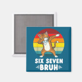 67 Animals Funny 67 Brainrot Youth Kids Cat 67  マグネット (正面/裏面)