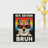 67 Animals Funny 67 Brainrot Youth Kids Dog 67 カード (黄色い花)