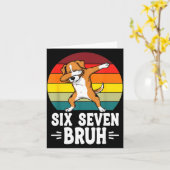 67 Animals Funny 67 Brainrot Youth Kids Dog 67  カード (黄色い花)