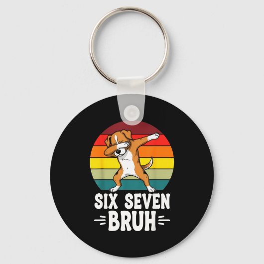 67 Animals Funny 67 Brainrot Youth Kids Dog 67  キーホルダー (正面)