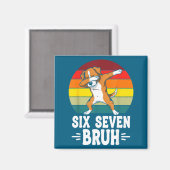 67 Animals Funny 67 Brainrot Youth Kids Dog 67  マグネット (正面/裏面)