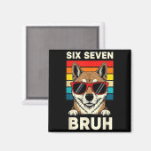 67 Animals Funny 67 Brainrot Youth Kids Dog 67  マグネット (正面/裏面)