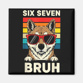 67 Animals Funny 67 Brainrot Youth Kids Dog 67 マグネット (正面)