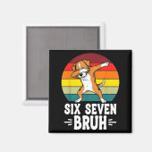 67 Animals Funny 67 Brainrot Youth Kids Dog 67  マグネット (正面/裏面)