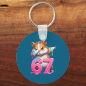 67 Animals Funny 67 Brainrot Youth Kids Hamster 67 キーホルダー (正面)