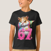 67 Animals Funny 67 Brainrot Youth Kids Hamster 67 Tシャツ (正面)