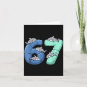 67 Animals Funny 67 Brainrot Youth Kids Shark 67 カード (正面)