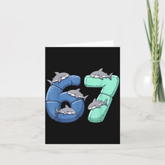 67 Animals Funny 67 Brainrot Youth Kids Shark 67 カード (正面)