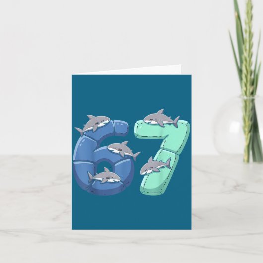 67 Animals Funny 67 Brainrot Youth Kids Shark 67  カード (正面)