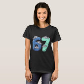 67 Animals Funny 67 Brainrot Youth Kids Shark 67  Tシャツ (正面フル)