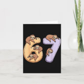 67 Animals Funny 67 Brainrot Youth Kids Sloth 67 カード (正面)