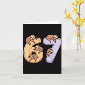 67 Animals Funny 67 Brainrot Youth Kids Sloth 67  カード (黄色い花)