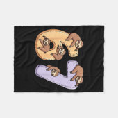 67 Animals Funny 67 Brainrot Youth Kids Sloth 67  フリースブランケット (正面(横))