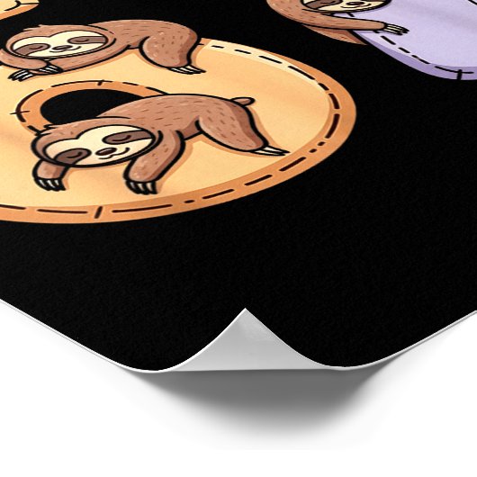 67 Animals Funny 67 Brainrot Youth Kids Sloth 67  ポスター (角)