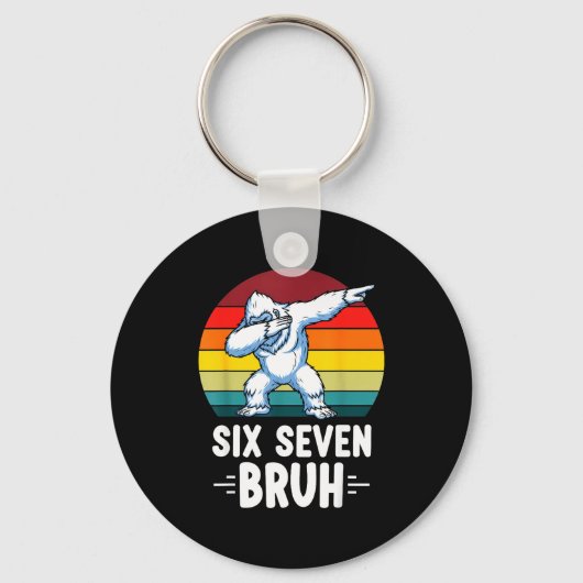 67 Animals Funny 67 Brainrot Youth Kids Yeti 67  キーホルダー (正面)