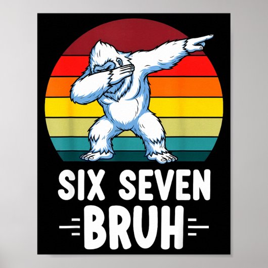 67 Animals Funny 67 Brainrot Youth Kids Yeti 67 ポスター (正面)