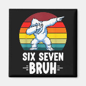 67 Animals Funny 67 Brainrot Youth Kids Yeti 67  マグネット (正面)