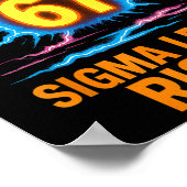 67 Aura Detected Sigma Levels Rising Six Seven Riz ポスター (角)