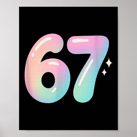 67 Aura Energy Alpha Slang Internet Meme  ポスター (正面)