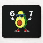 67 Avocado 6 7 Funny Cool Six Seven Meme Cartoon B マウスパッド (正面)