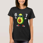 67 Avocado 6 7 Funny Cool Six Seven Meme Cartoon B Tシャツ (正面)