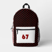 "67" Back Pack プリントバックパック (正面)