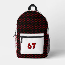 "67" Back Pack プリントバックパック