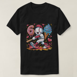 67 Baseball Meme Sweet Drip Art Donut and Ice Crea Tシャツ