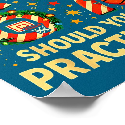67 Basketball Christmas Funny Practice Meme Gift  ポスター (角)
