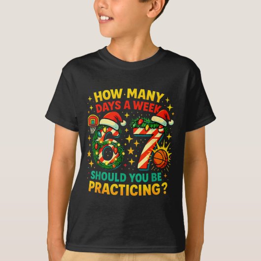 67 Basketball Christmas Funny Practice Meme Gift Tシャツ (正面)