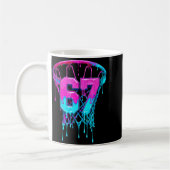 67 Basketball Drip Six Seven Funny コーヒーマグカップ (左)