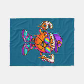 67 Basketball Drip Six Seven Funny Meme Gen Alpha  フリースブランケット (正面(横))