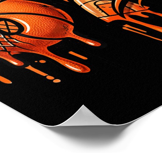 67 Basketball Ice Cream Drip Six Seven  ポスター (角)